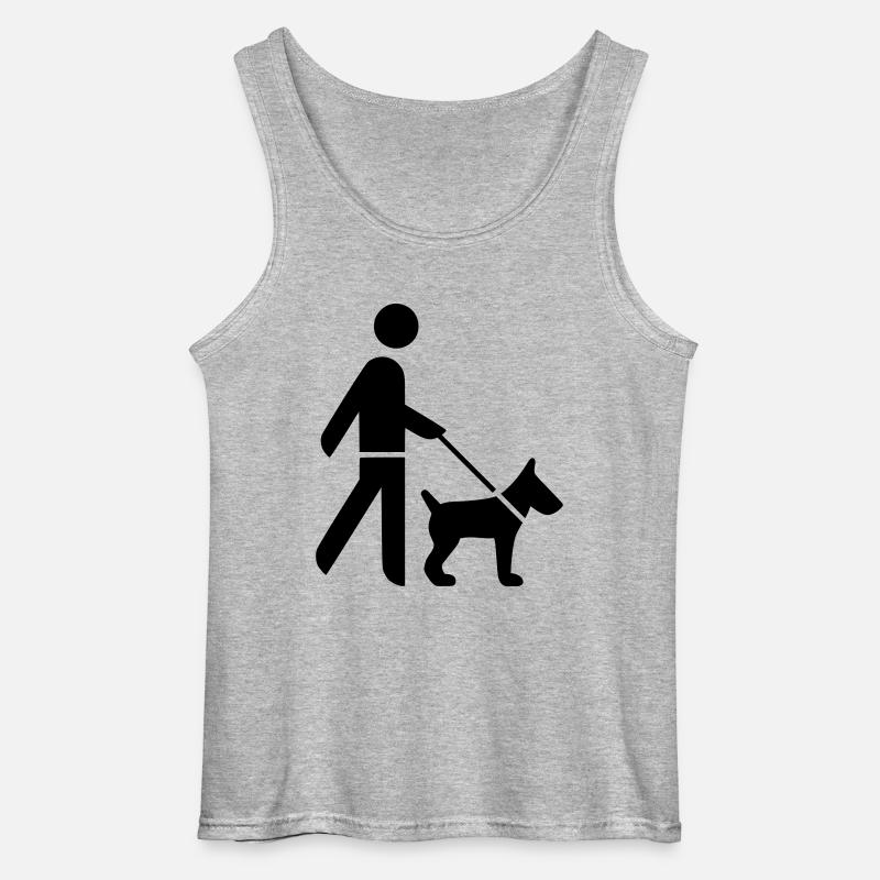 Gassi Herrchen - Gildan Männer Tank Top - Grau meliert