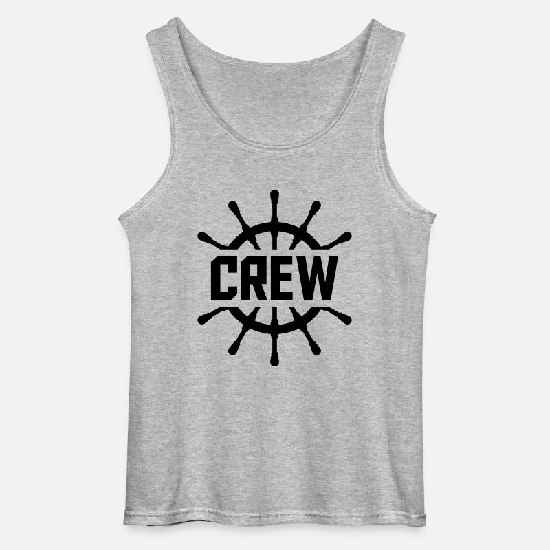 Crew Steuerrad Logo - Gildan Männer Tank Top - Grau meliert