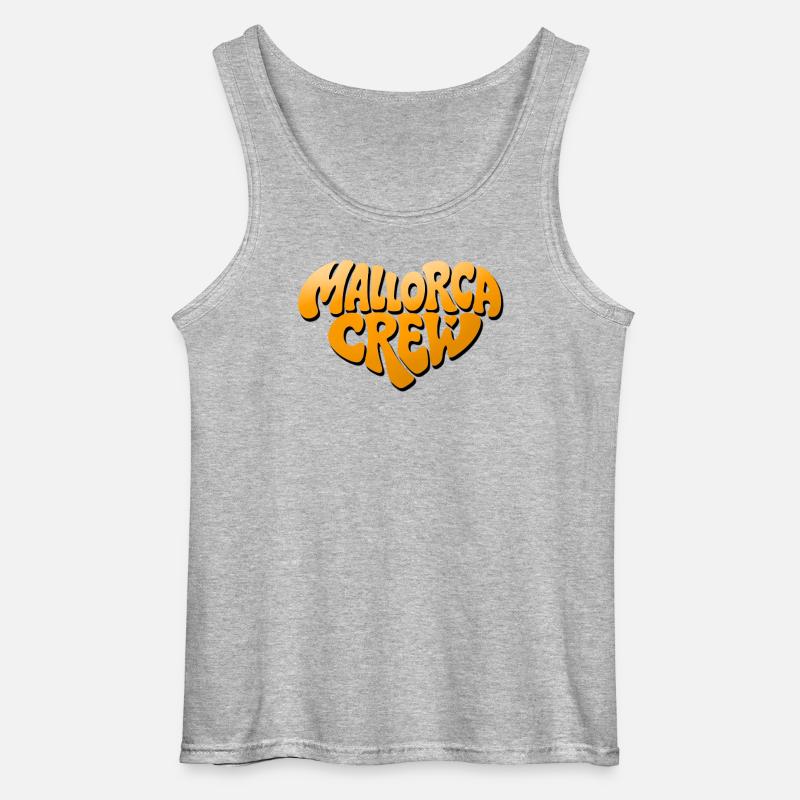 Mallorca Crew Bubble Logo - Gildan Männer Tank Top - Grau meliert