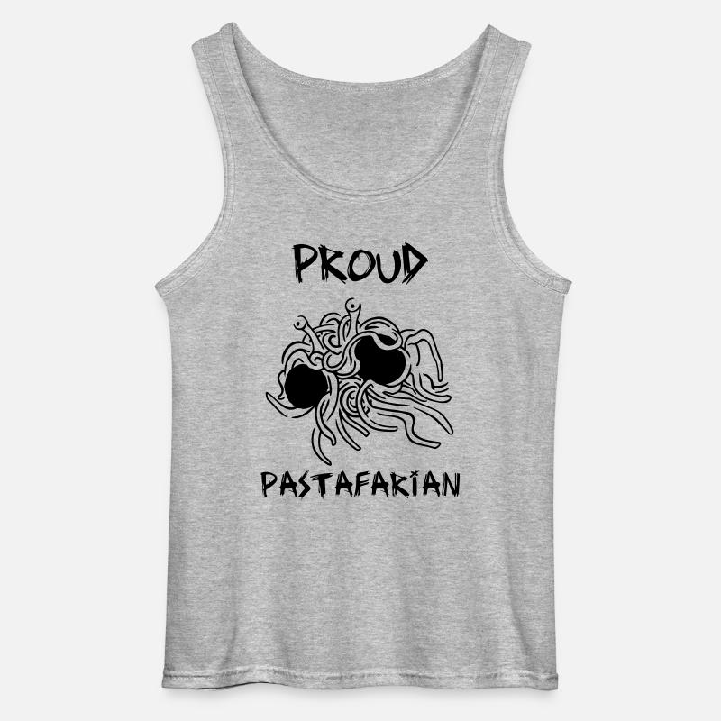 Stolzes Pastafarian - Gildan Männer Tank Top - Grau meliert