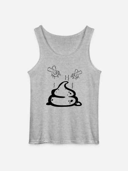 Scheisse mit Fliegenpaar - Gildan Männer Tank Top - Grau meliert