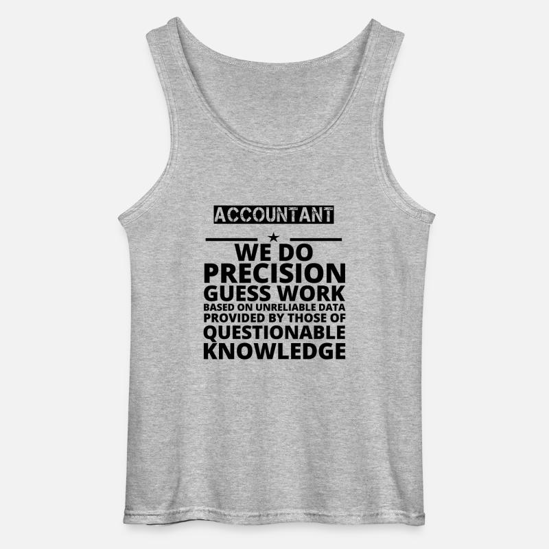 gift problem precision job ACCOUNTANT - Gildan Männer Tank Top - Grau meliert