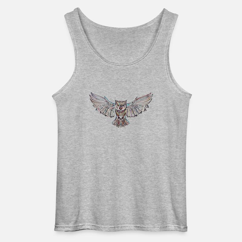 Fliegende Eule - Gildan Männer Tank Top - Grau meliert