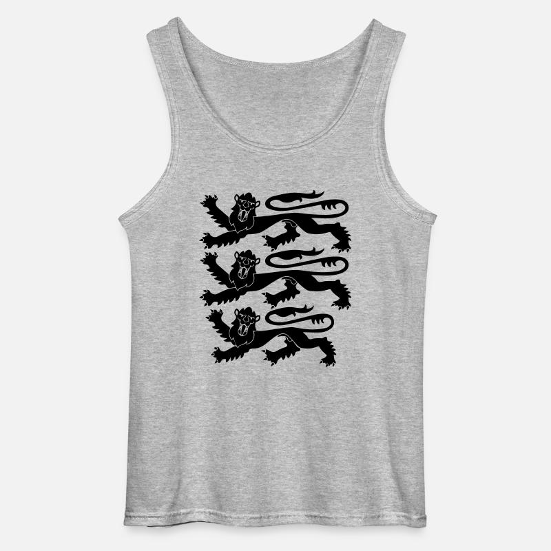 England Three Lions - Gildan tanktop til mænd - gråmeleret