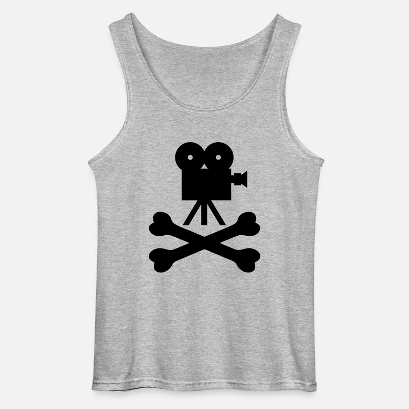 bad camera - Gildan Männer Tank Top - Grau meliert