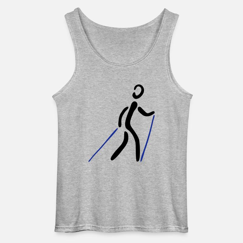 Nordic Walking 2C - Gildan Männer Tank Top - Grau meliert