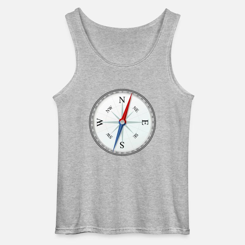 kompas - Gildan tanktop til mænd - gråmeleret