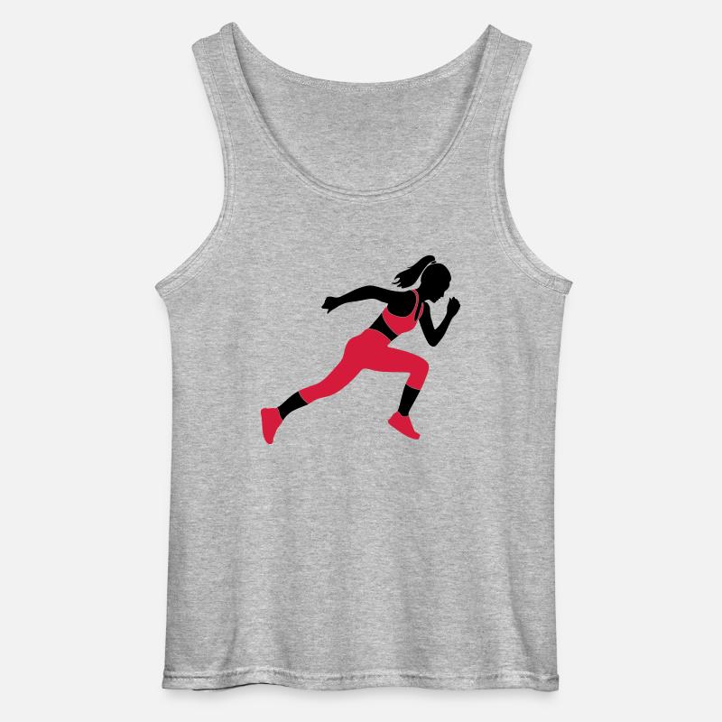 Sprinterin - Gildan Männer Tank Top - Grau meliert
