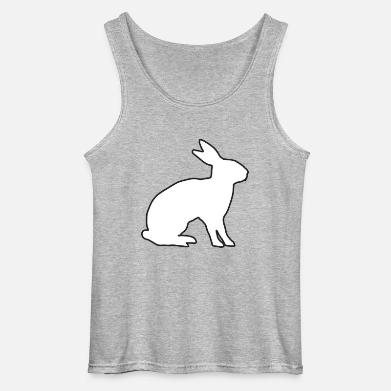 Hase - Gildan Männer Tank Top - Grau meliert