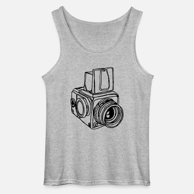 Fotokamera - Gildan Männer Tank Top - Grau meliert