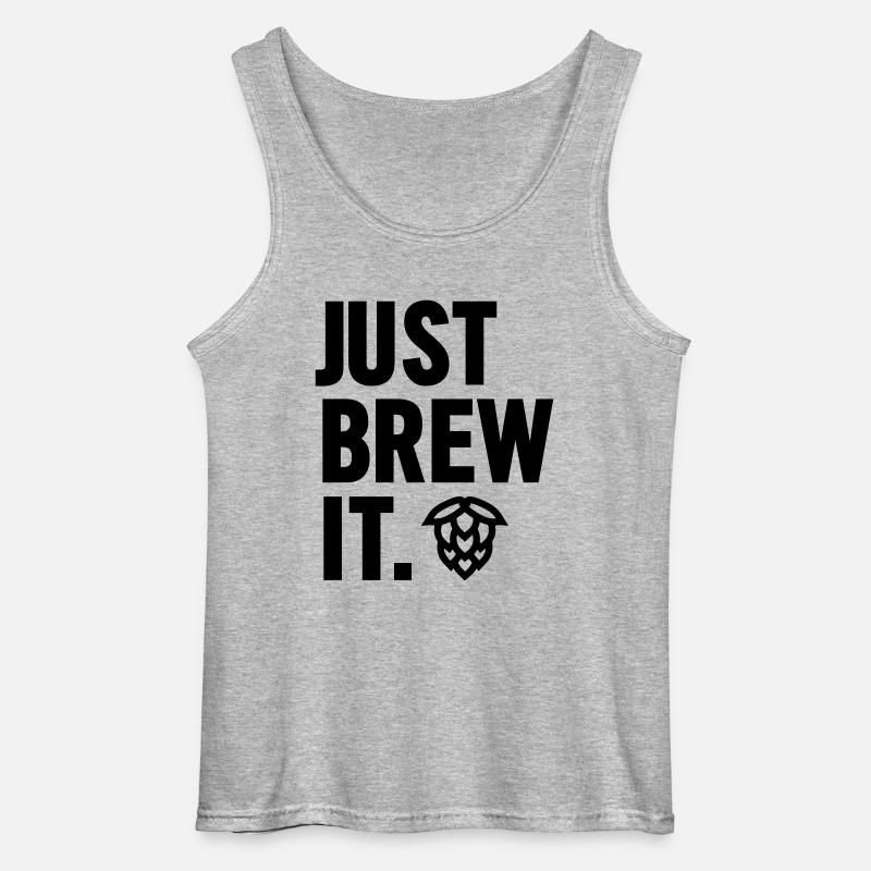 Just Brew It - Gildan Männer Tank Top - Grau meliert