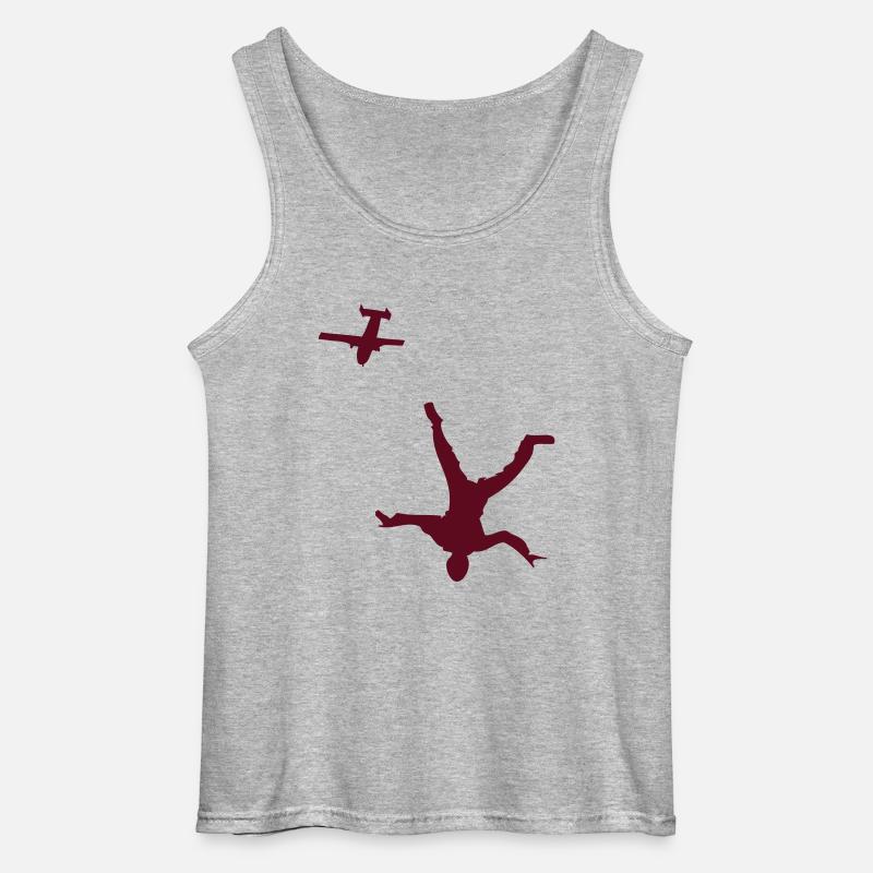HeadDown with skyvan - Gildan Männer Tank Top - Grau meliert