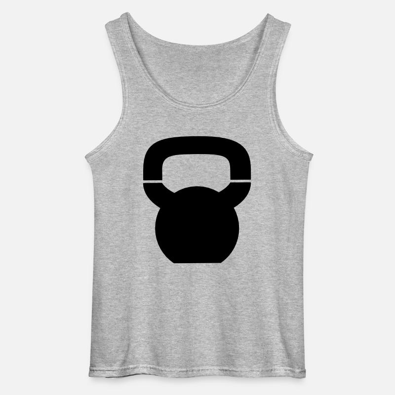 Kettlebell - Gildan Männer Tank Top - Grau meliert