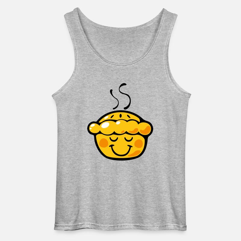 Smiley tærte - Gildan tanktop til mænd - gråmeleret