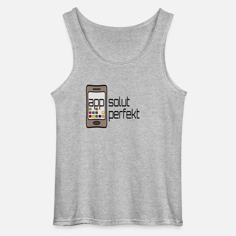 (app)solut perfekt - Gildan Männer Tank Top - Grau meliert
