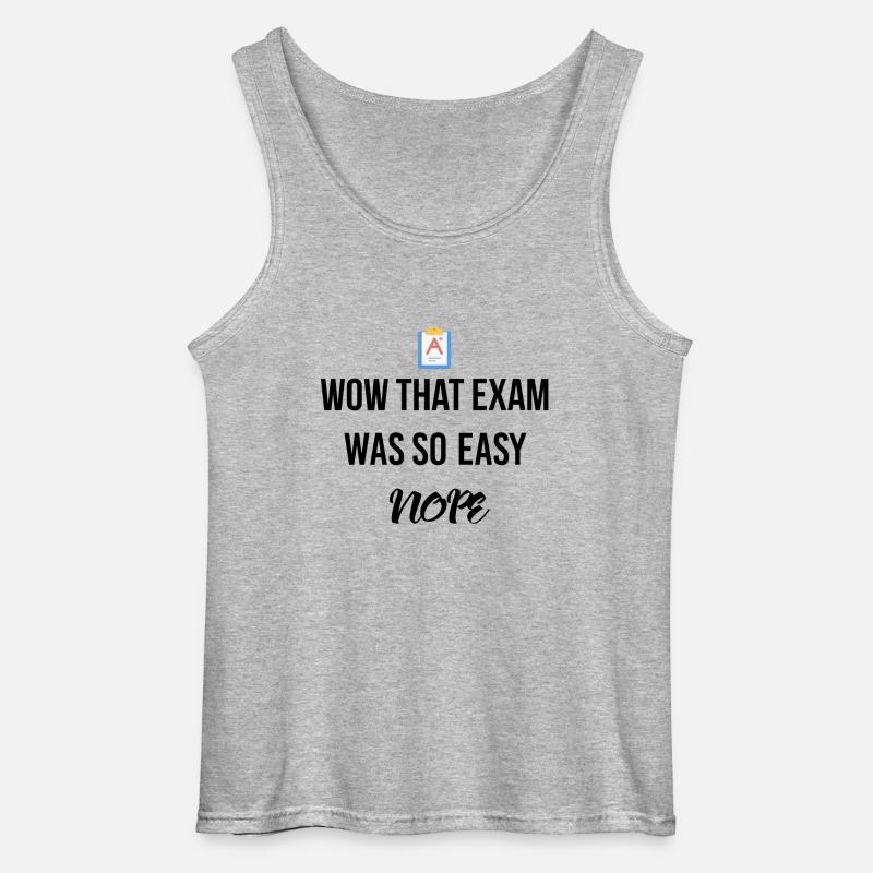 That exam was so easy - Gildan Männer Tank Top - Grau meliert