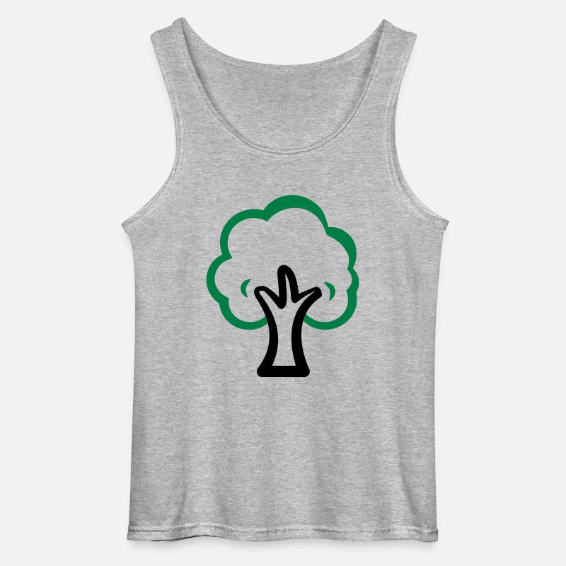 baum - Gildan Männer Tank Top - Grau meliert