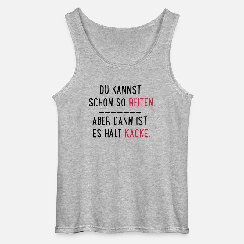kacke reiten - Gildan Männer Tank Top - Grau meliert