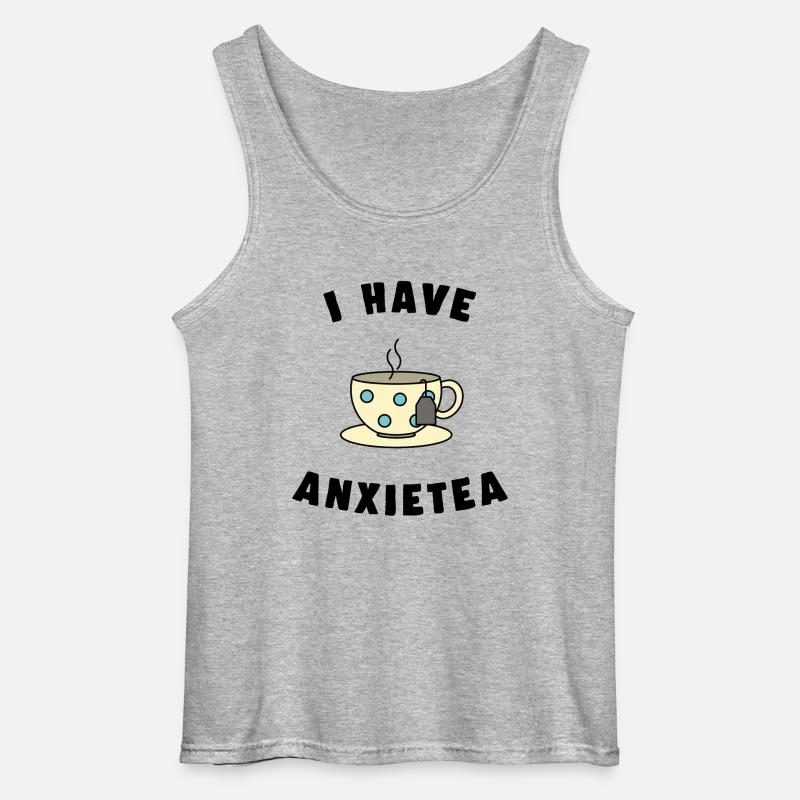 Ich habe ANXIETEA Tee - Gildan Männer Tank Top - Grau meliert