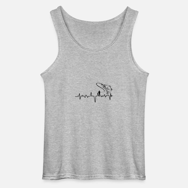 Fishing Evolution Fish - Gildan Männer Tank Top - Grau meliert