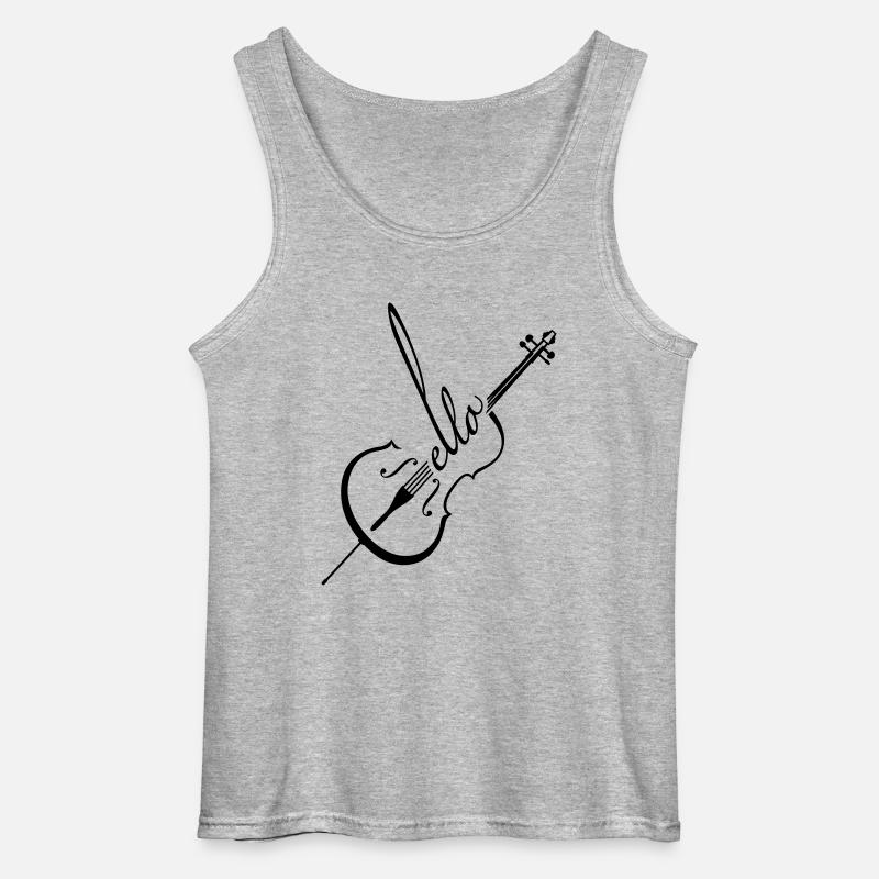 Violoncello - Gildan Männer Tank Top - Grau meliert