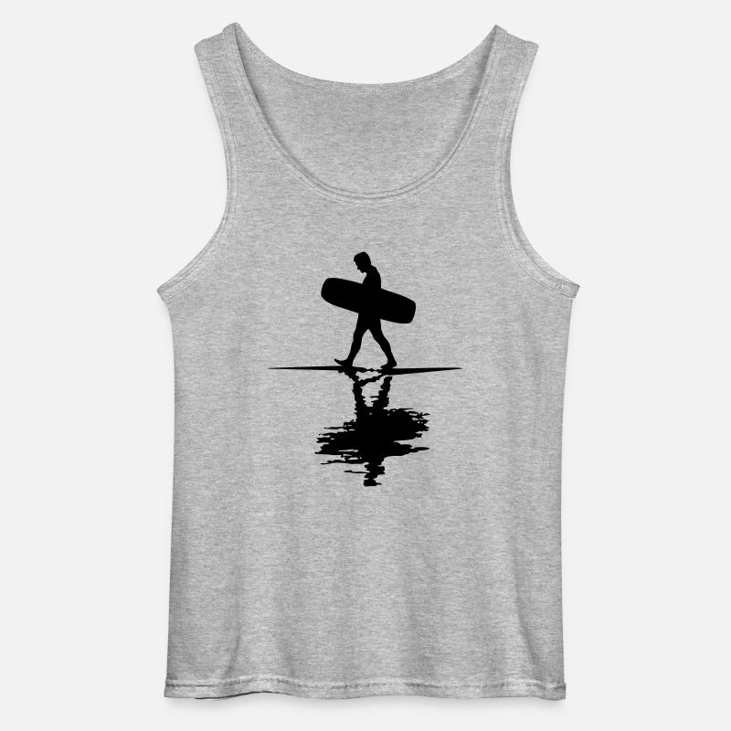SURF 2 stickerWake - Gildan Männer Tank Top - Grau meliert