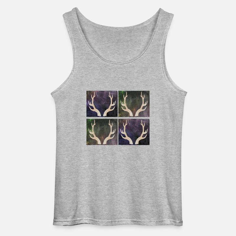 Deer antlers - Gildan Men’s Tank Top - sports grey