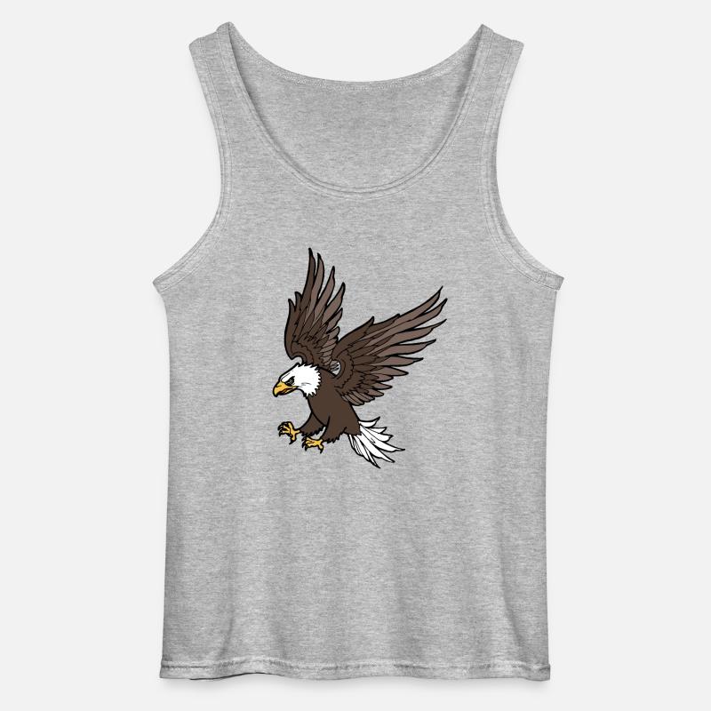 Adler greift an - Gildan Männer Tank Top - Grau meliert