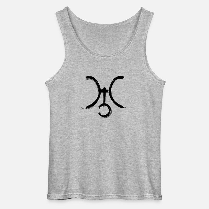 Uranus Astrologi Symbol - Gildan tanktop til mænd - gråmeleret