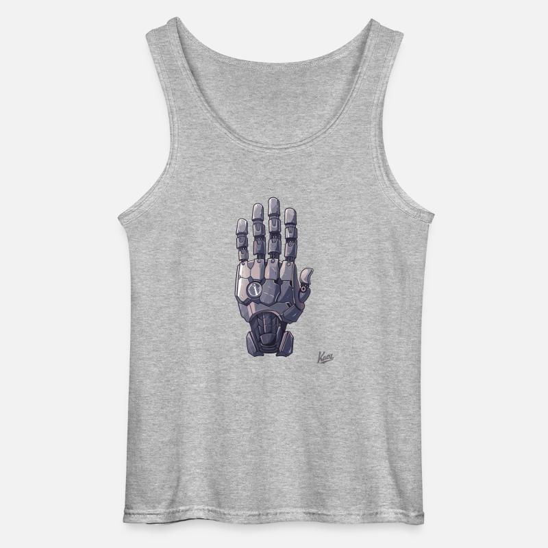 Roboter- oder Cyborg-Hand - Gildan Männer Tank Top - Grau meliert