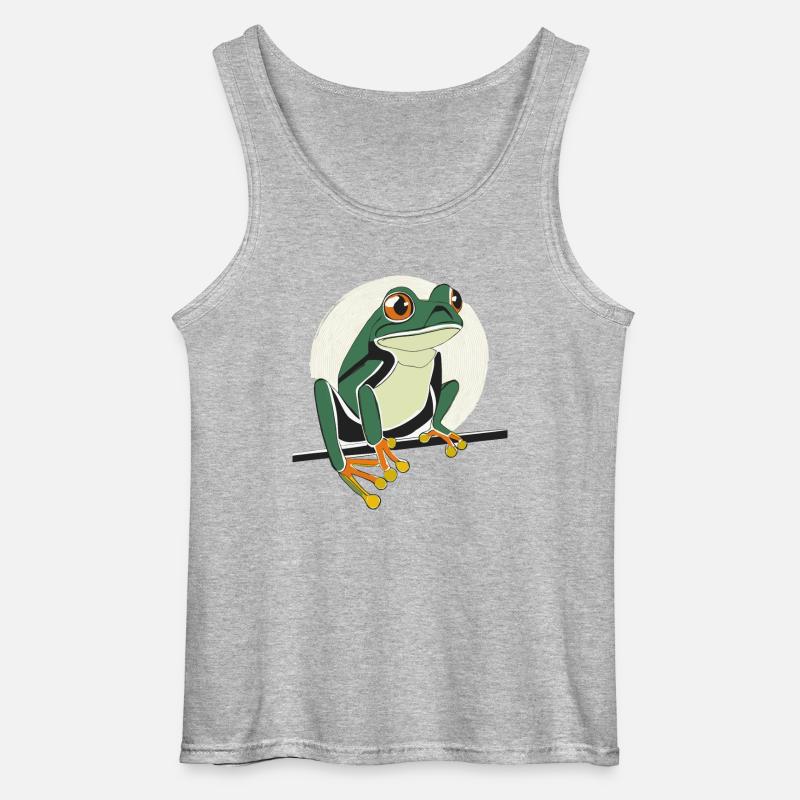 Frosch - Gildan Männer Tank Top - Grau meliert