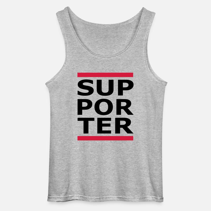SUPPORTER - Gildan Männer Tank Top - Grau meliert