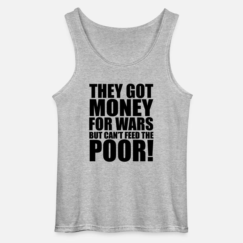 Can't Feed The Poor - Gildan Männer Tank Top - Grau meliert