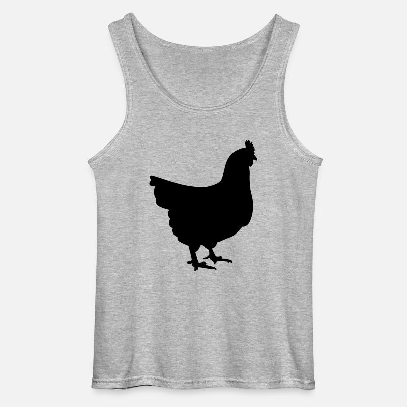 Huhn - Gildan Männer Tank Top - Grau meliert