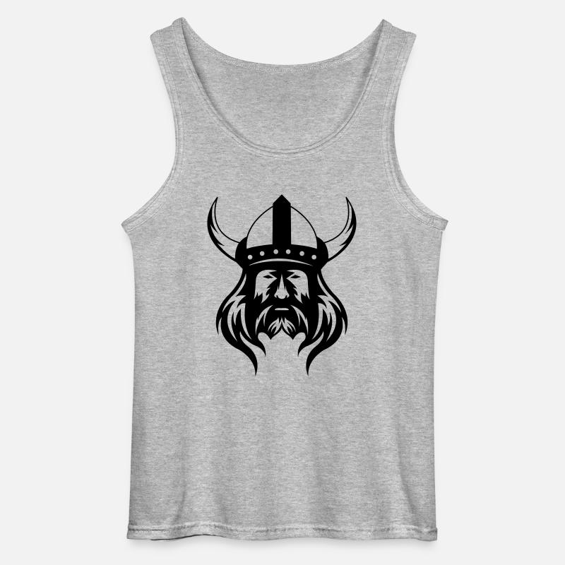 wikinger_01 - Gildan Männer Tank Top - Grau meliert