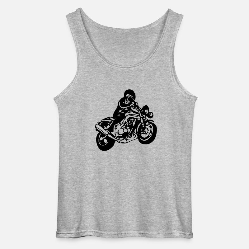 motorrad - Gildan Männer Tank Top - Grau meliert