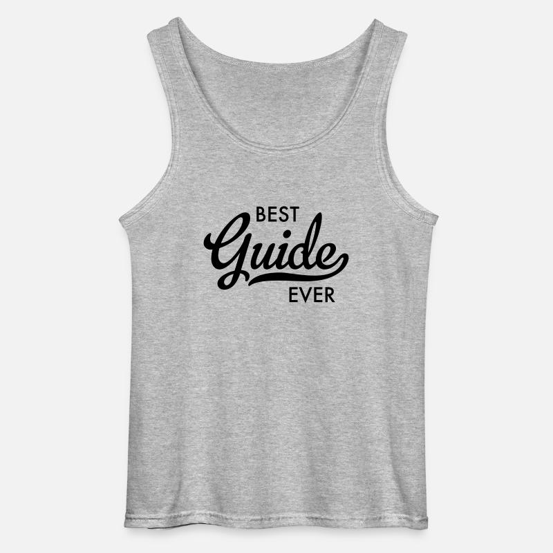 best guide ever - Gildan Männer Tank Top - Grau meliert