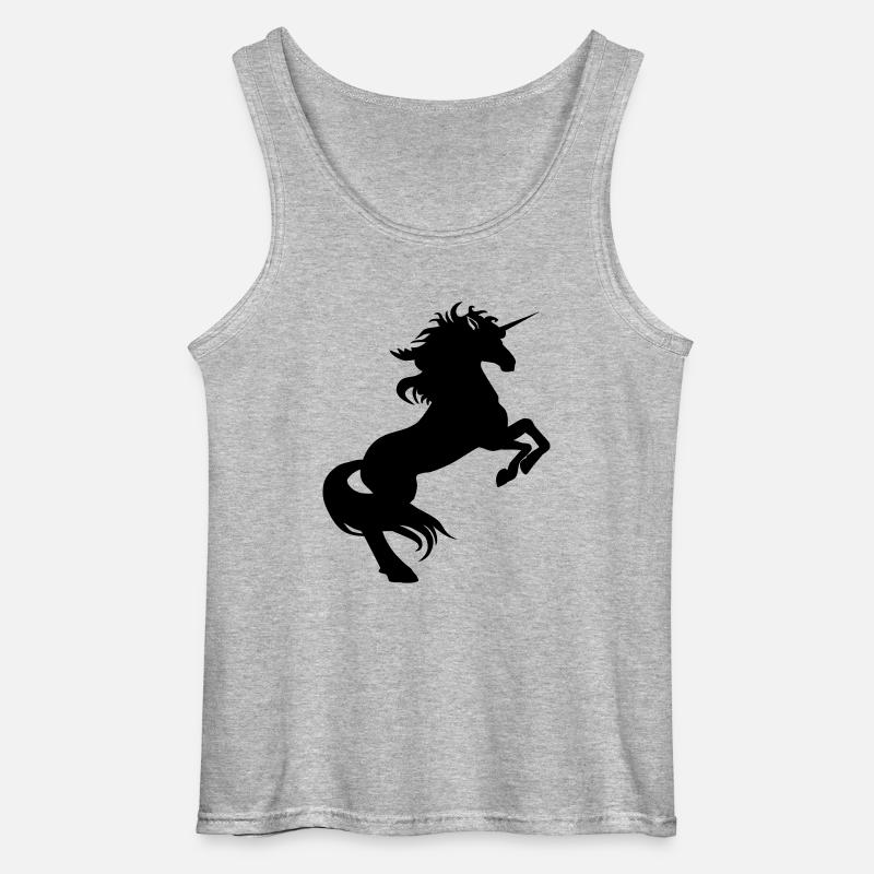 Einhhorn steigend kl - Gildan Männer Tank Top - Grau meliert