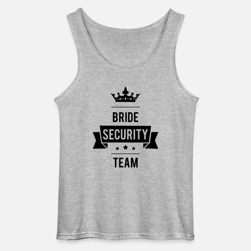Bride Security Team - Gildan Männer Tank Top - Grau meliert
