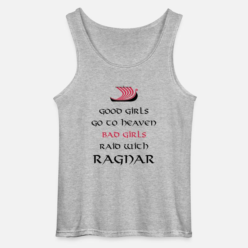 Bad Girls Raid With Ragnar - Gildan Männer Tank Top - Grau meliert