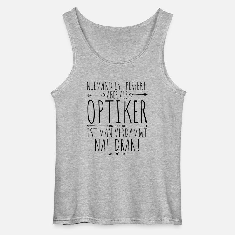 Optiker perfekt - Gildan Männer Tank Top - Grau meliert