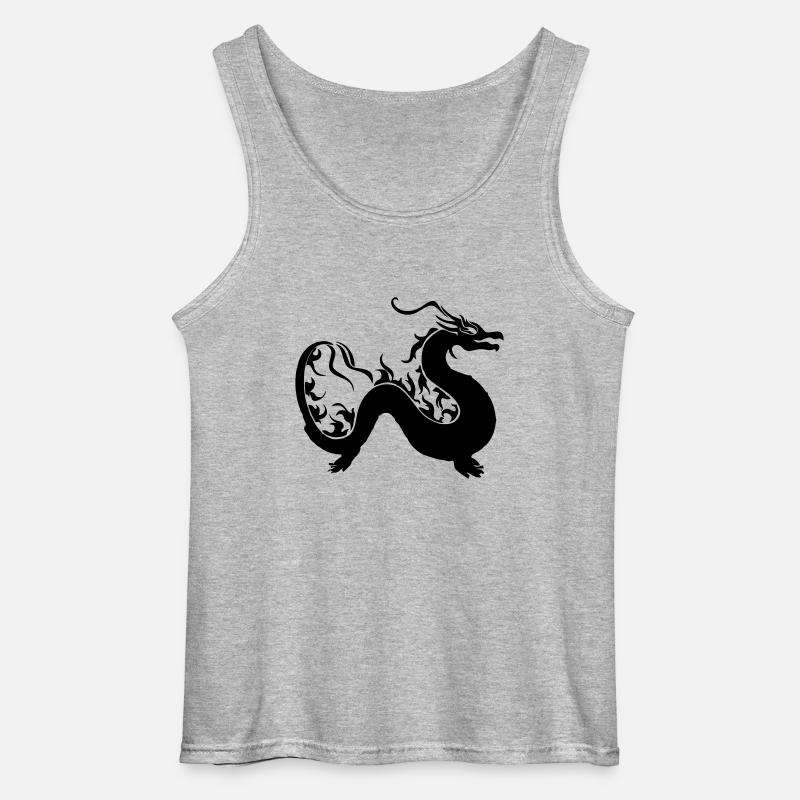 Drache geschlängelt - Gildan Männer Tank Top - Grau meliert