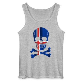 Drapeau de l’Islande - Débardeur Gildan Homme - gris chiné - Devant