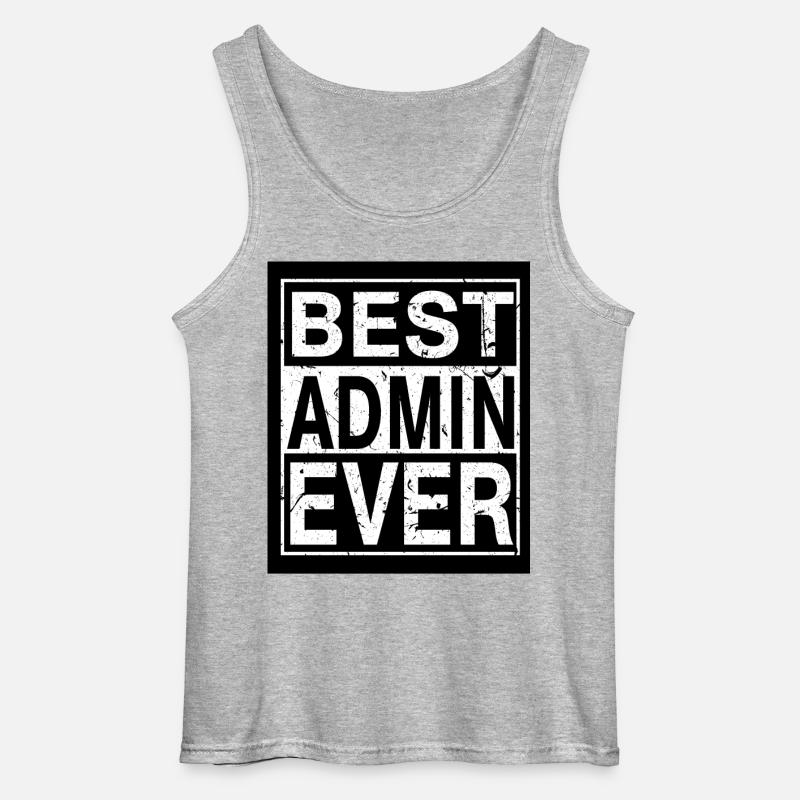 Best Admin ever - Gildan Männer Tank Top - Grau meliert