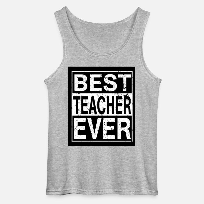 Lehrer Bester Lehrer - Gildan Männer Tank Top - Grau meliert