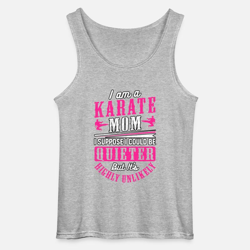 Karate Mama - Gildan Männer Tank Top - Grau meliert