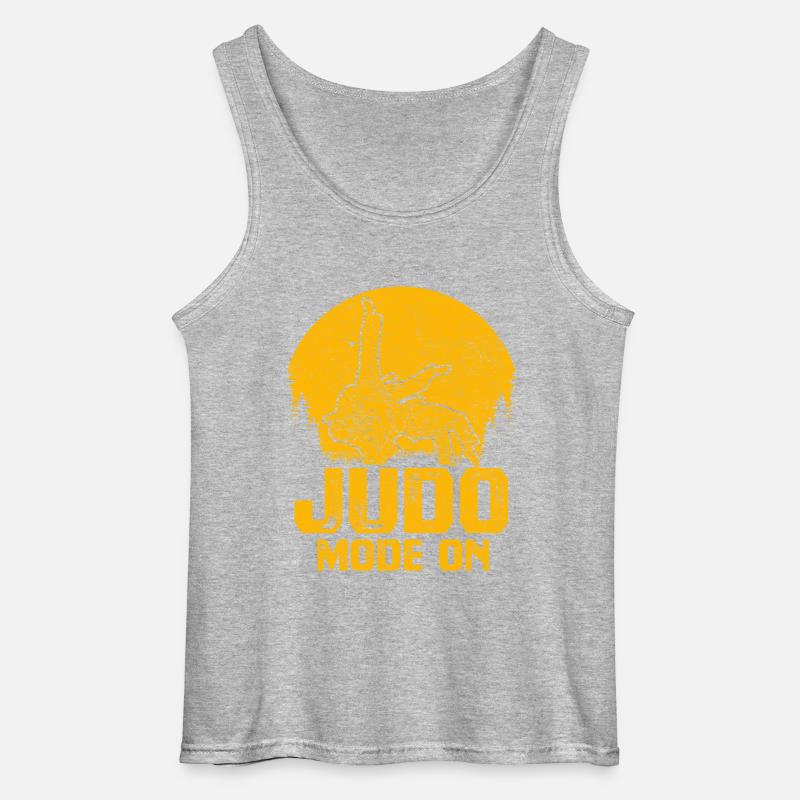 Judo-Modus Ein - Gildan Männer Tank Top - Grau meliert