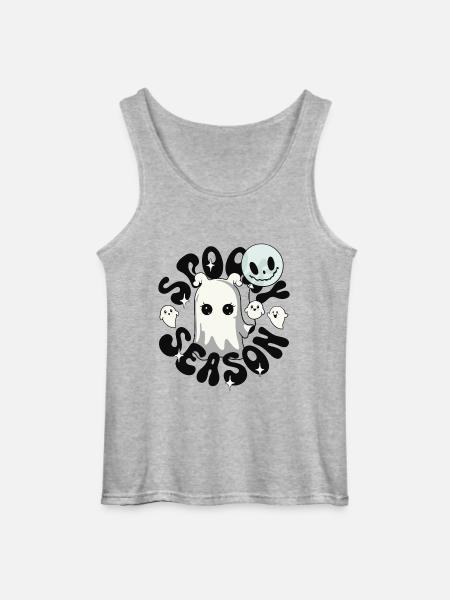 Spooky Season Halloween Ghosts Ghosts - Gildan Men’s Tank Top - sports grey