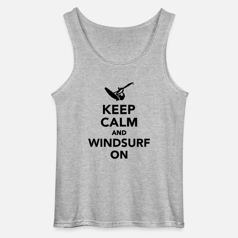 Windsurfen - Gildan Männer Tank Top - Grau meliert
