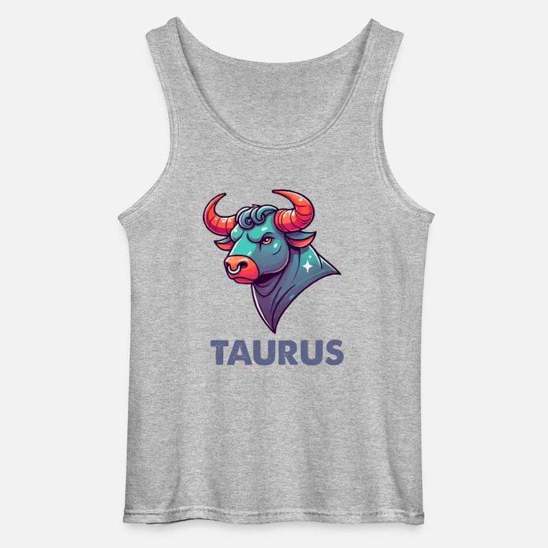 stier cartoon - Gildan Männer Tank Top - Grau meliert